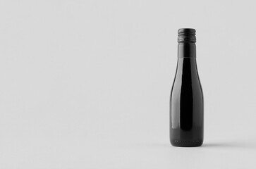Small red wine bottle mockup. Burgundy, alsace, rhone shape. Blank copyspace.