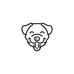 Dog food logo black and white vector