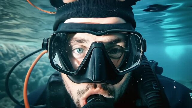 scuba diver in the water