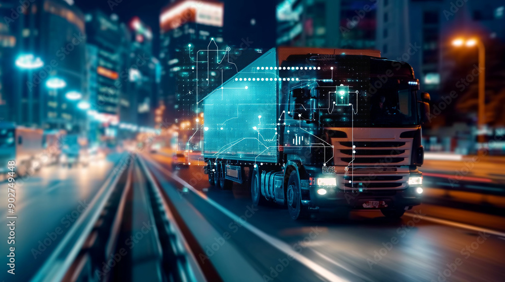 Aufkleber high-tech fleet management systems with real-time tracking