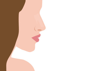 aquiline nose clipart or illustration isolated on white background.
