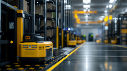 Fototapeta premium High-tech warehousing with automated retrieval systems