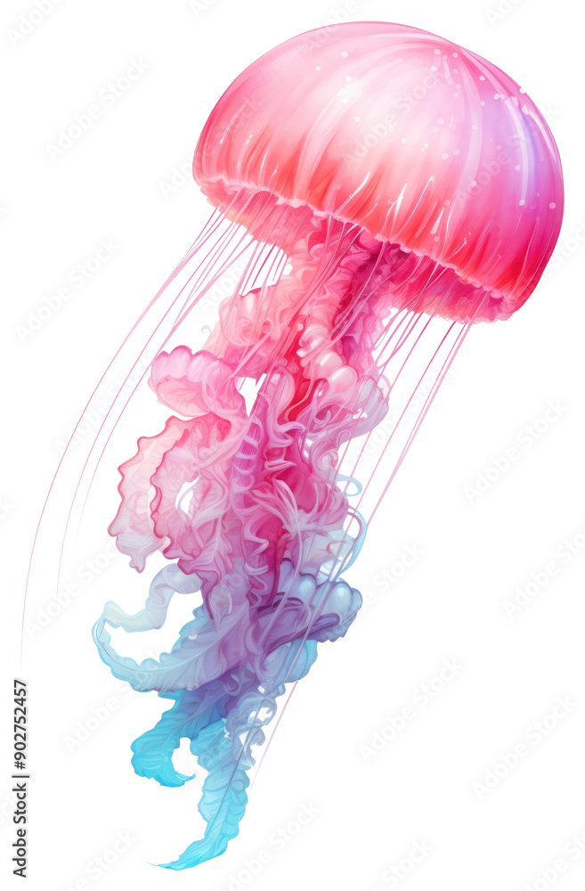 Poster PNG Cute jellyfish drawing sketch invertebrate.