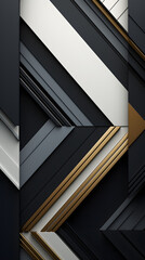 Fototapeta premium Digital black and white diagonal geometric abstract graphics poster background