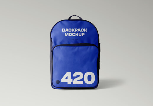 Front View Backpack Mockup