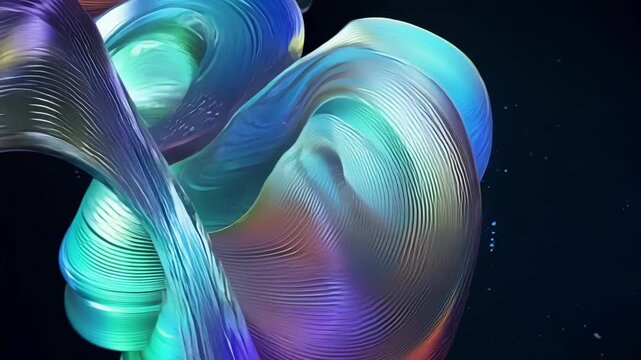 A mesmerizing display of liquid shapes morphing and transforming evoking a sense of fluidity and grace.