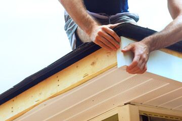 When installing aluminum composite panels at exterior wooden corners, fascia trim will protect wood...