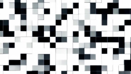 Fototapeta premium Abstract black and white pixelated background