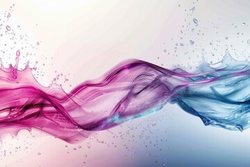 A soothing ocean wave with bubbles and shimmering colors