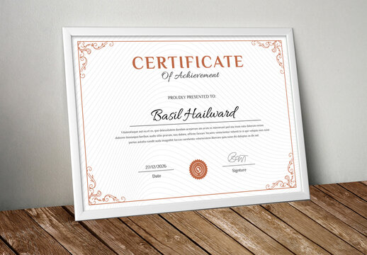 Elegant Certificate Layout