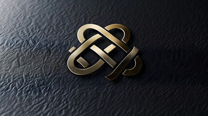 A sleek business logo featuring a unique abstract mark with sharp geometric shapes, captured in high-definition. 
