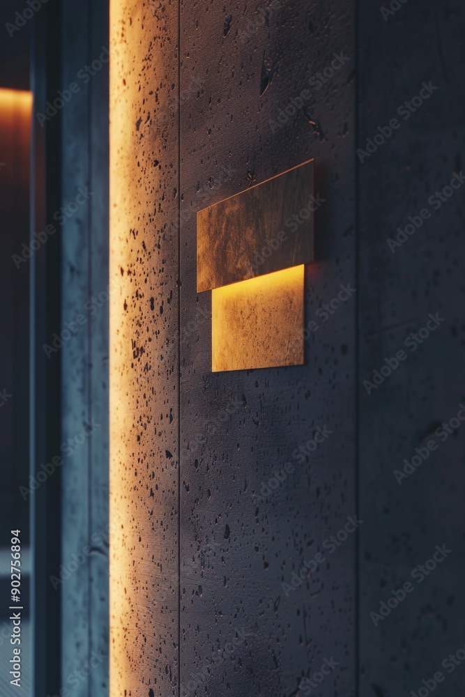 Poster a close-up shot of a light fixture or lamp on a wall, suitable for use in various interior design or