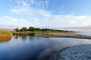Mouth of Alesani river in eastern coast of Corsica island