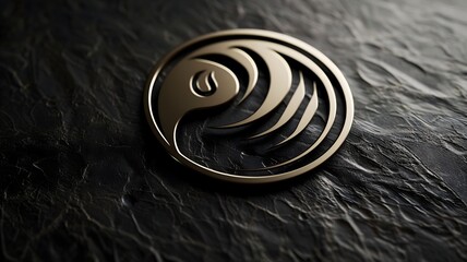 A sleek business logo featuring a unique abstract mark with sharp geometric shapes, captured in high-definition. 
