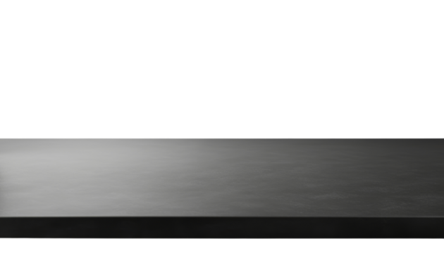 black table isolated on transparent background cutout