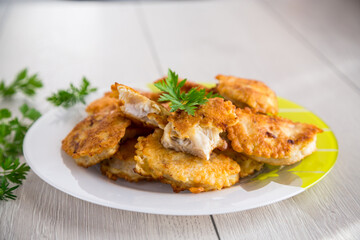 crispy golden fish fillet fried in batter