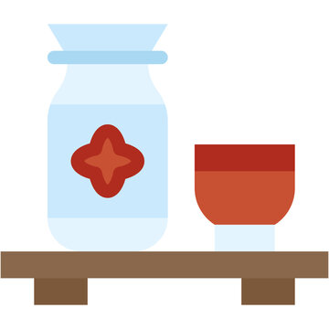 recommend clip art: Vector Icon Sake, Typical, Drink, Beverage, Drinking, Cup