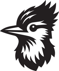 Obraz premium Woodpecker vector silhouette illustration logo