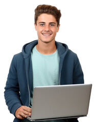 PNG Student using a laptop portrait computer sitting.