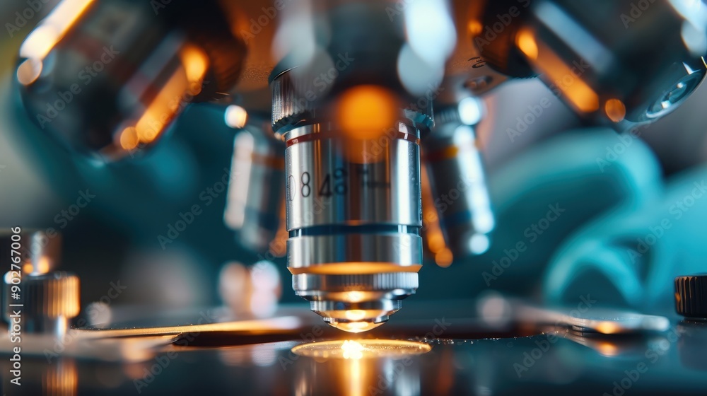 Poster a highly detailed image under a microscope, showcasing a close-up of an object, emphasizing microsco