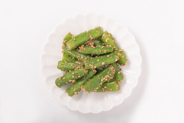 ささげ　ごま和え