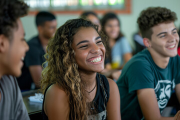 Photography of first year students engaging in and getting to know each other.