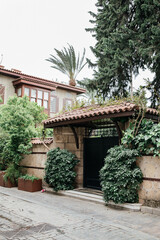 Entrance to the authentic mediterranean house of Osmanns period in Antalya Old Town 