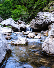 A small waterfall in the middle of nature