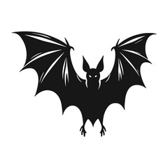 Bat Silhouette Vector - Elegant Flying Creature Design