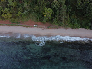 aerial view of the beach