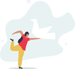 Children talent and creativity.paper crafts origami concept.flat design.illustration with people.