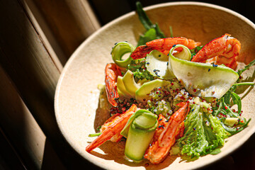 salad with shrimps