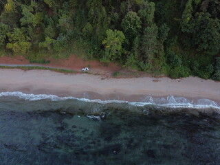 aerial view of the beach