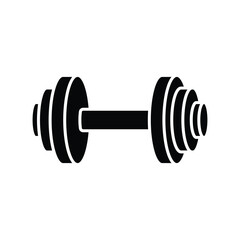 dumbbell icon vector design template simple and clean