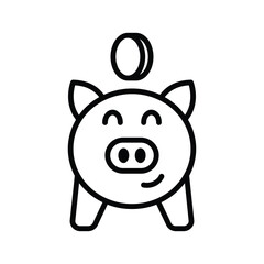piggy bank icon vector design template simple and clean