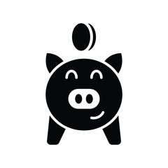 piggy bank icon vector design template simple and clean