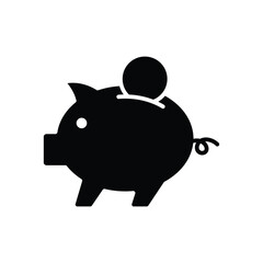 piggy bank icon vector design template simple and clean