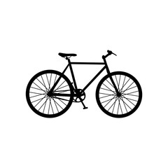 modern fixie bike side view vector illustration silhouette vector bycycle black and white