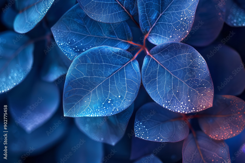 Poster elegant representation of bold shapes and intricate leaf patterns, creating a vibrant and lively des