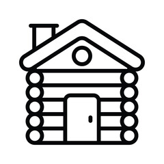 Embrace rustic charm with our Log Cabin Vector Icon! Perfectly designed for adventure lovers