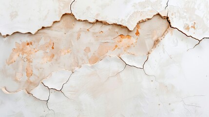 A wall suffering from water damage, with prominent cracks and seepage marks, illustrating the impact of poor waterproofing on building integrity