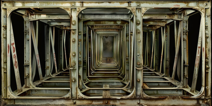 The Twisted Maze of Terror: A disorienting maze of rusted metal bars, leading to an unknown destination