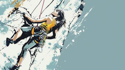 A Stylized Portrait of a Rock Climber