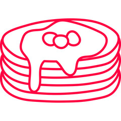Pancake Line Icon