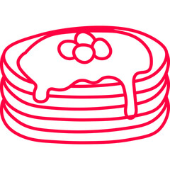Pancake Line Icon