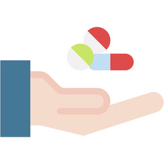 Drugs, Medicine, Pharmacy, Pills, Wellness Icon