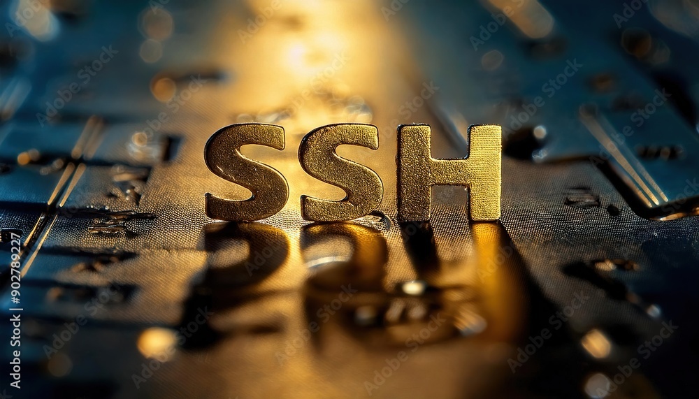 Poster secure shell (ssh) cryptography and networking concept