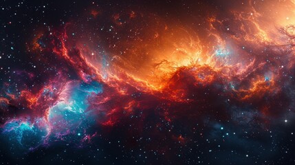 Cosmic Nebula with Stars Illustration