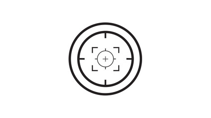 Camera square focus target icon on white background.
