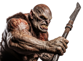 PNG Weapon bodybuilder aggression portrait.